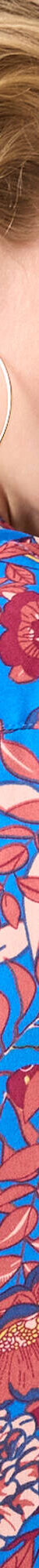Chemisier boutonné imprimé fleurs (bleu / rose) Chemisier boutonné imprimé fleurs (bleu / rose)